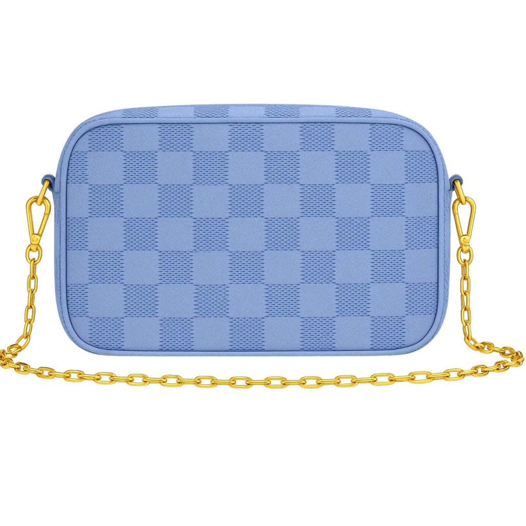 Buy Checkered Crossbody Bag - Sky Blue in Pakistan