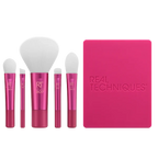 Real Techniques Vivid Escape Glow To Go Travel Makeup Brush Set