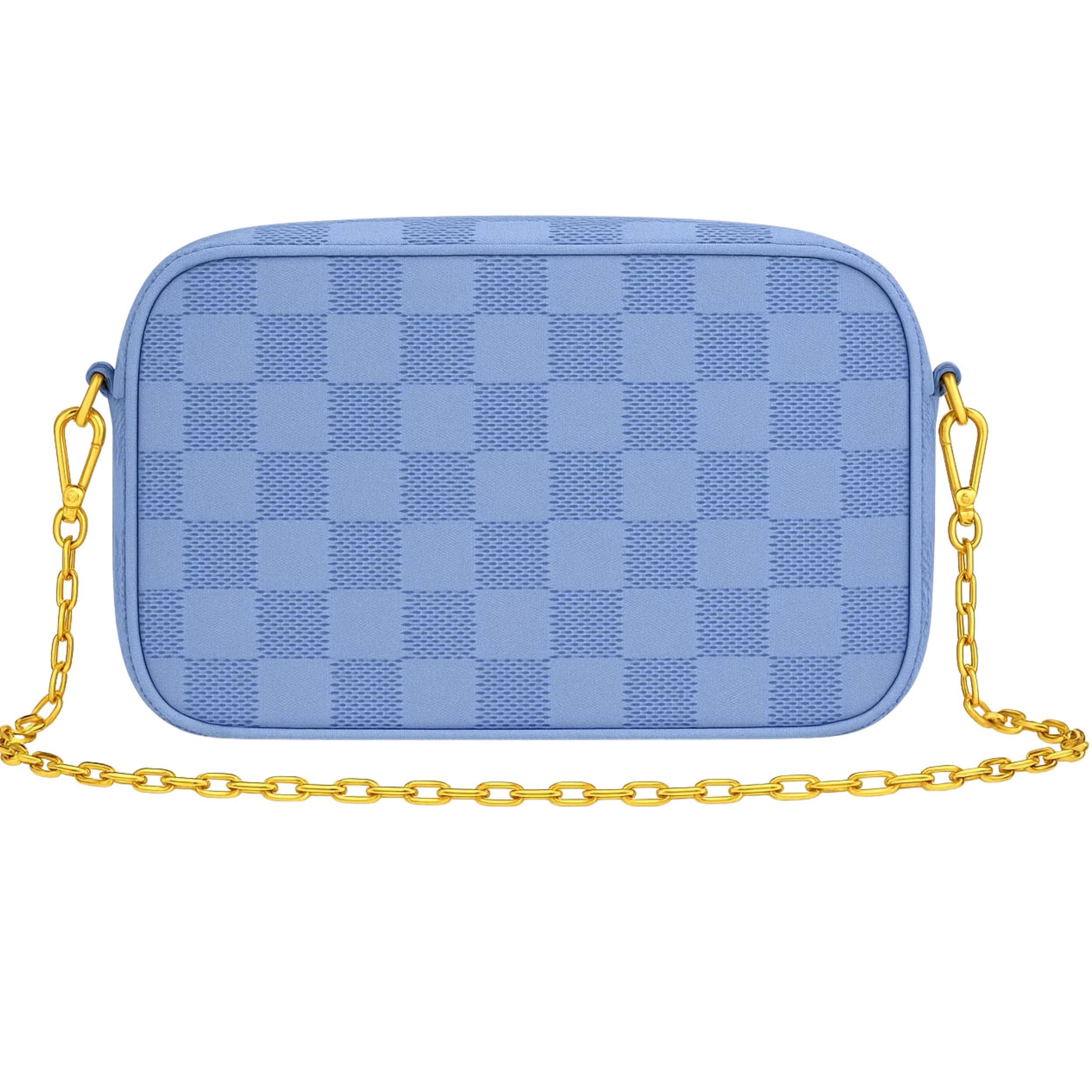 Buy Checkered Crossbody Bag - Sky Blue in Pakistan