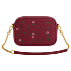 Buy Floral Chic Crossbody Bag - Maroon in Pakistan