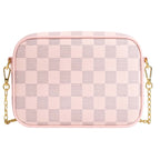 Buy Checkered Crossbody Bag - Rose Pink in Pakistan
