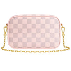 Buy Checkered Crossbody Bag - Rose Pink in Pakistan