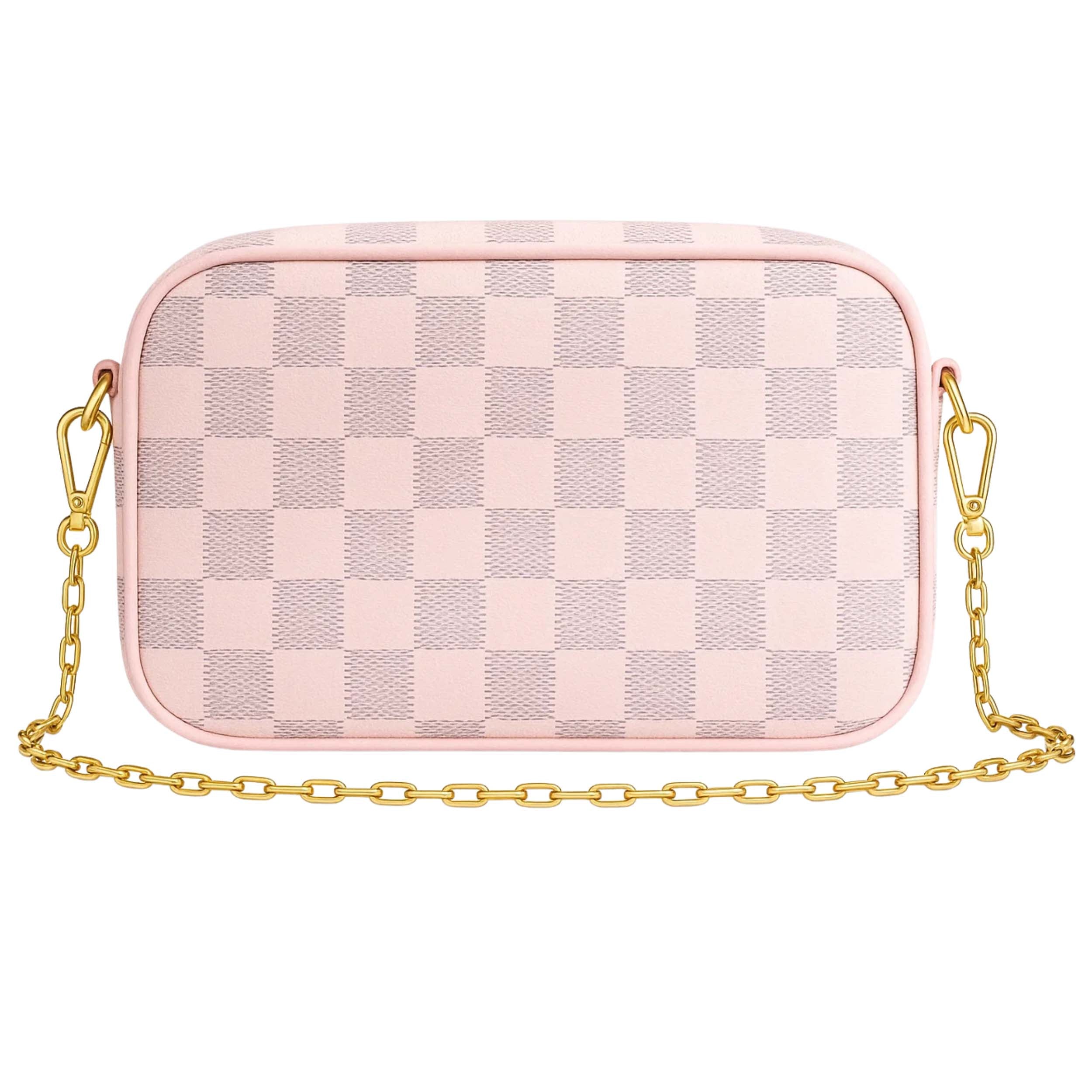 Buy Checkered Crossbody Bag - Rose Pink in Pakistan