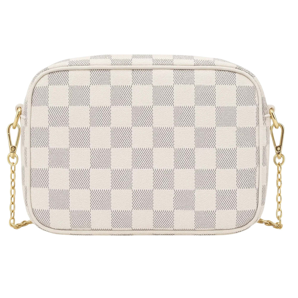 Buy Checkered Crossbody Bag - Sandstone Beige in Pakistan