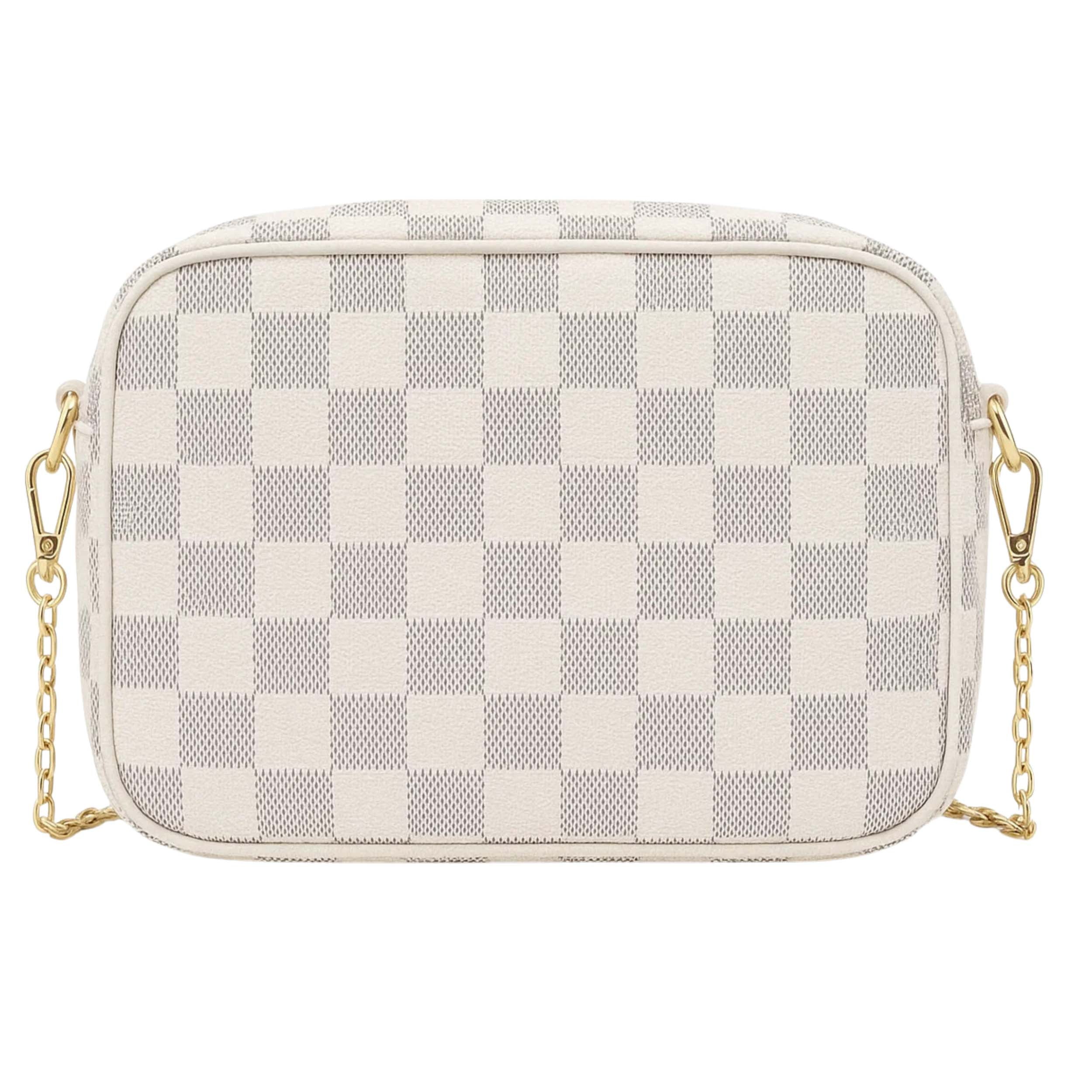 Buy Checkered Crossbody Bag - Sandstone Beige in Pakistan