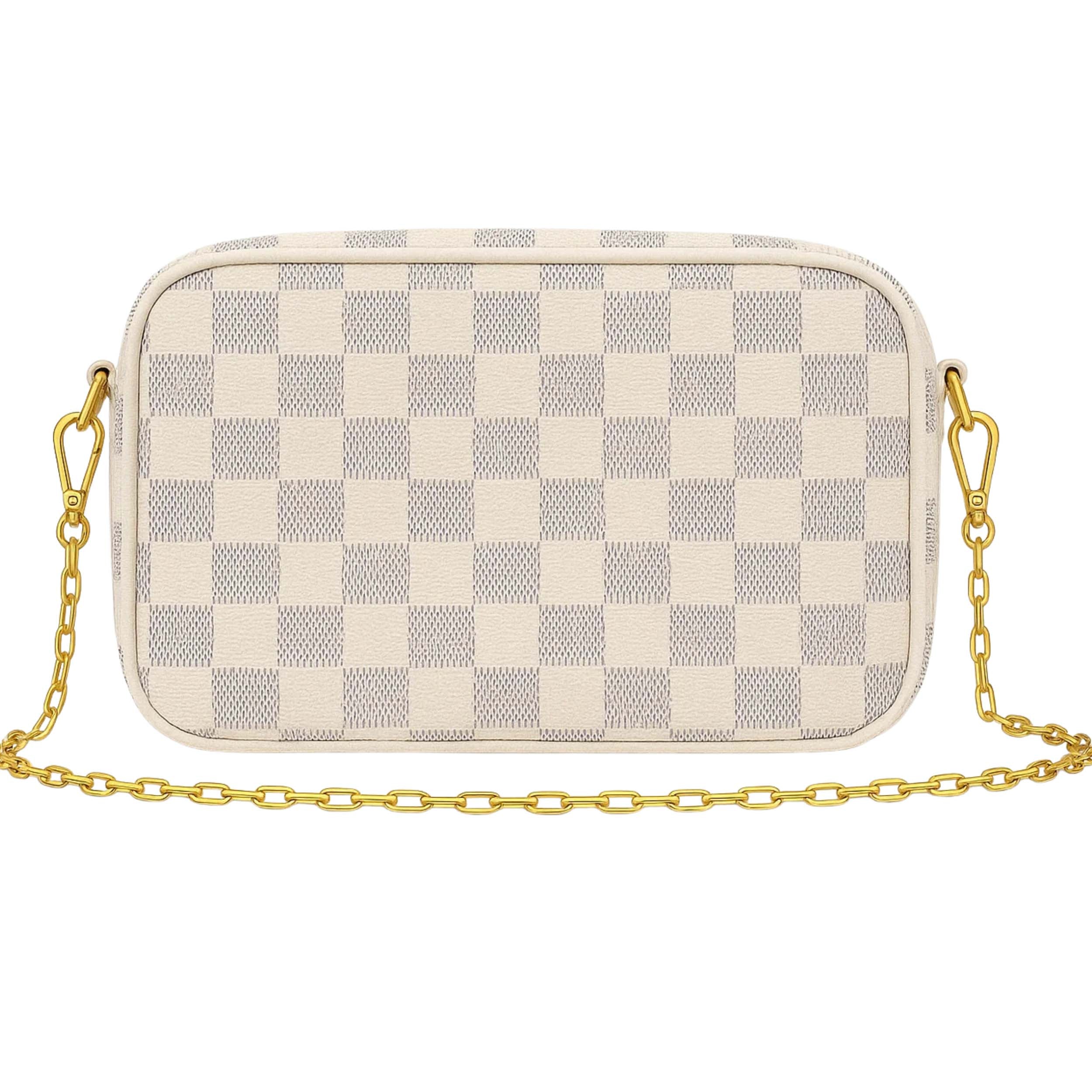 Buy Checkered Crossbody Bag - Sandstone Beige in Pakistan