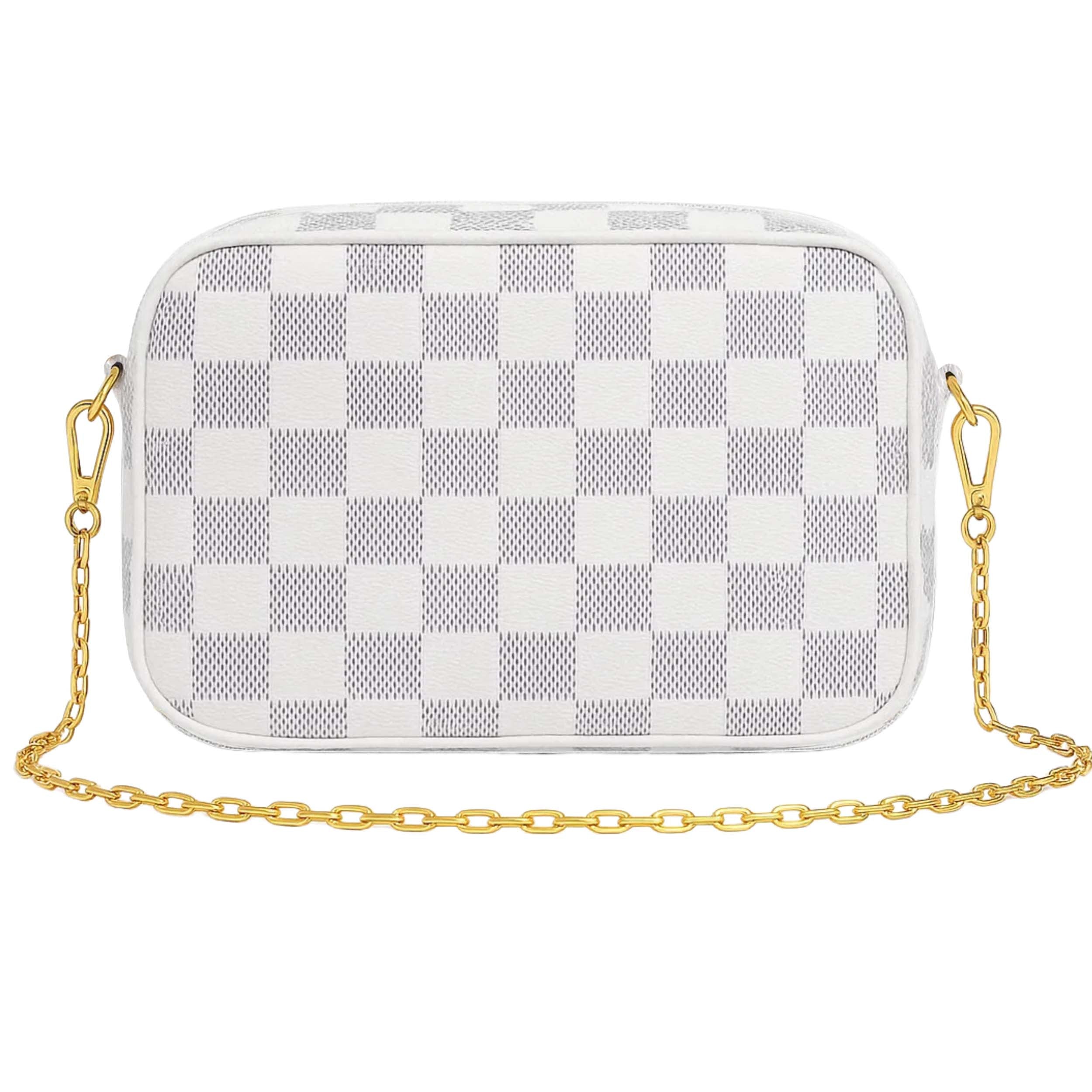 Buy Checkered Crossbody Bag - White in Pakistan