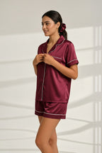 Buy Summer Chill Set With Scrunchie - Maroon in Pakistan