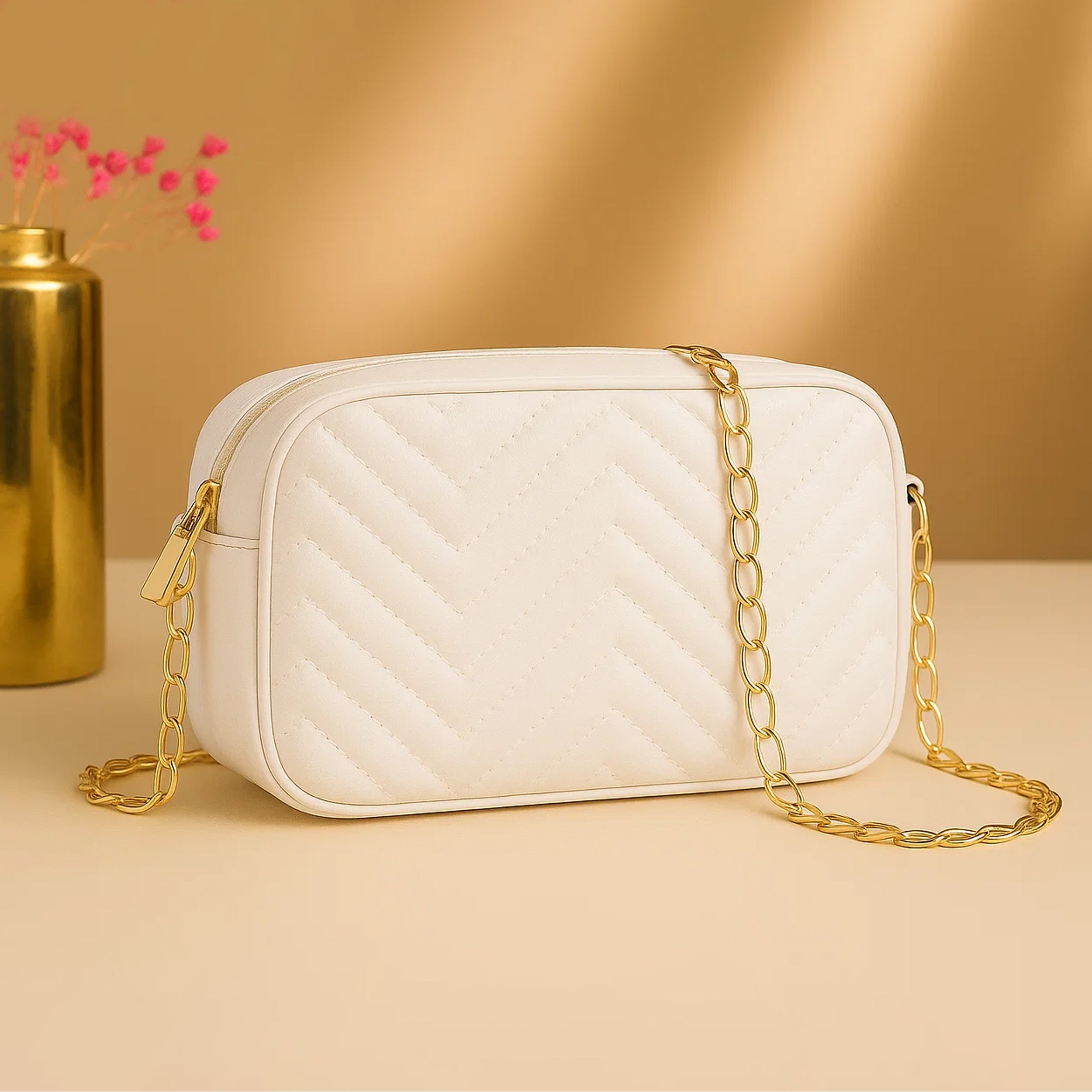 Buy Mini Marvel Crossbody Bag - White in Pakistan