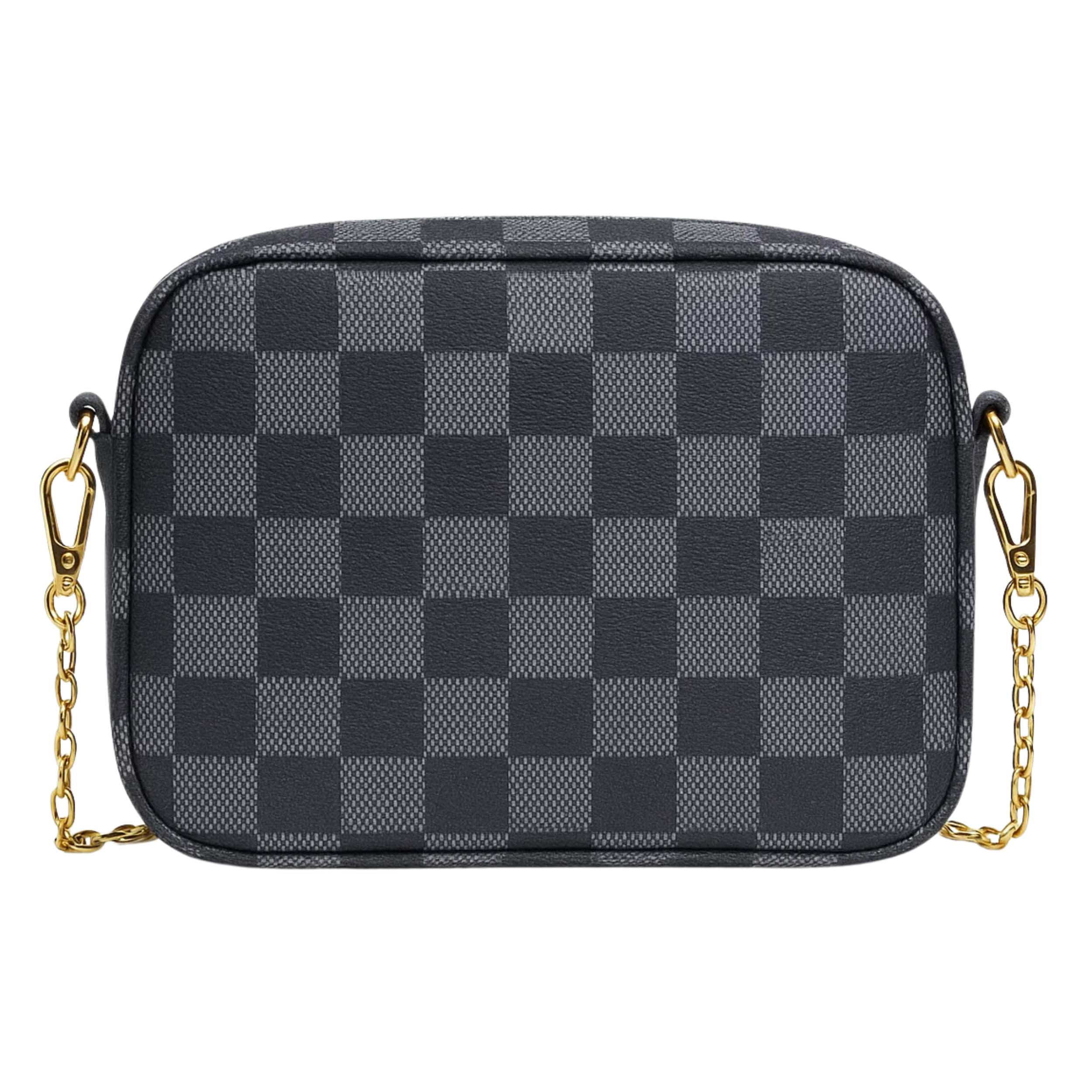 Buy Checkered Crossbody Bag - Black in Pakistan