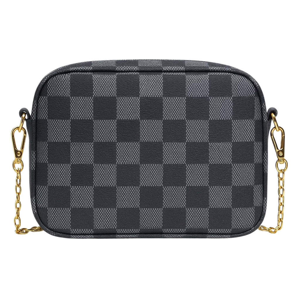 Buy Checkered Crossbody Bag - Black in Pakistan