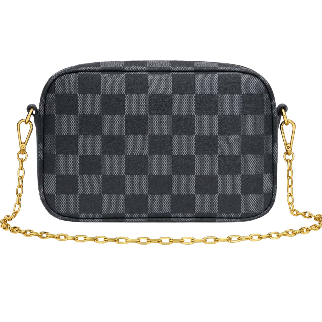 Buy Checkered Crossbody Bag - Black in Pakistan