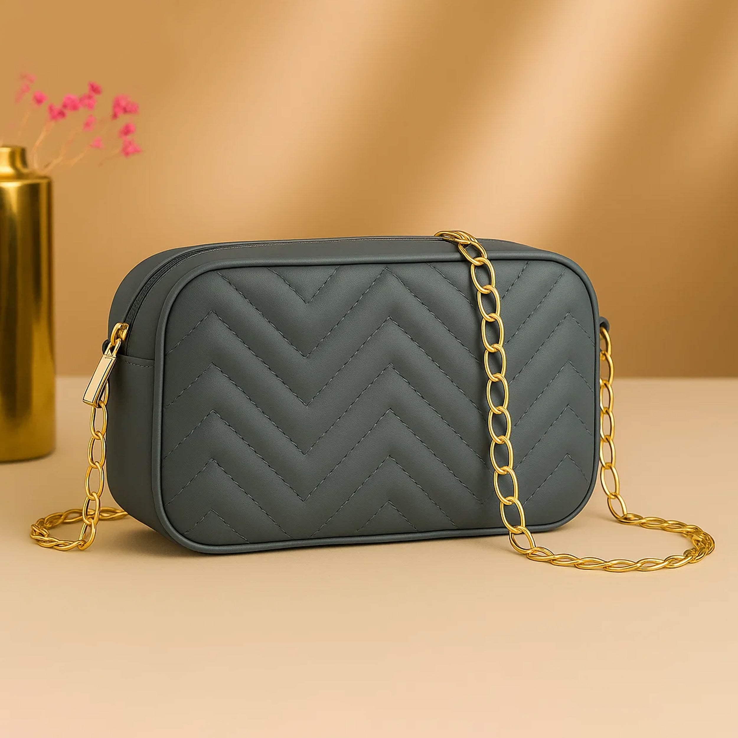 Buy Mini Marvel Crossbody Bag - Grey in Pakistan
