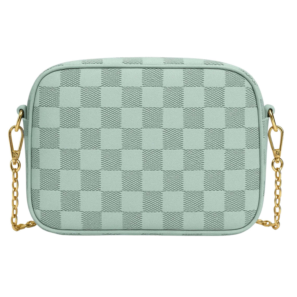 Buy Checkered Crossbody Bag - Moss Green in Pakistan