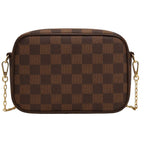 Buy Checkered Crossbody Bag - Brown in Pakistan