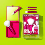 Real Techniques Vivid Escape Glow To Go Travel Makeup Brush Set