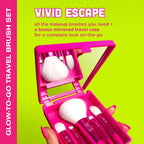 Real Techniques Vivid Escape Glow To Go Travel Makeup Brush Set