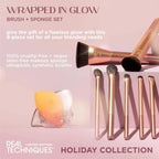 Buy Real Techniques Wrapped In Glow Brush + Sponge 9 Piece Holiday Gift Set in Pakistan