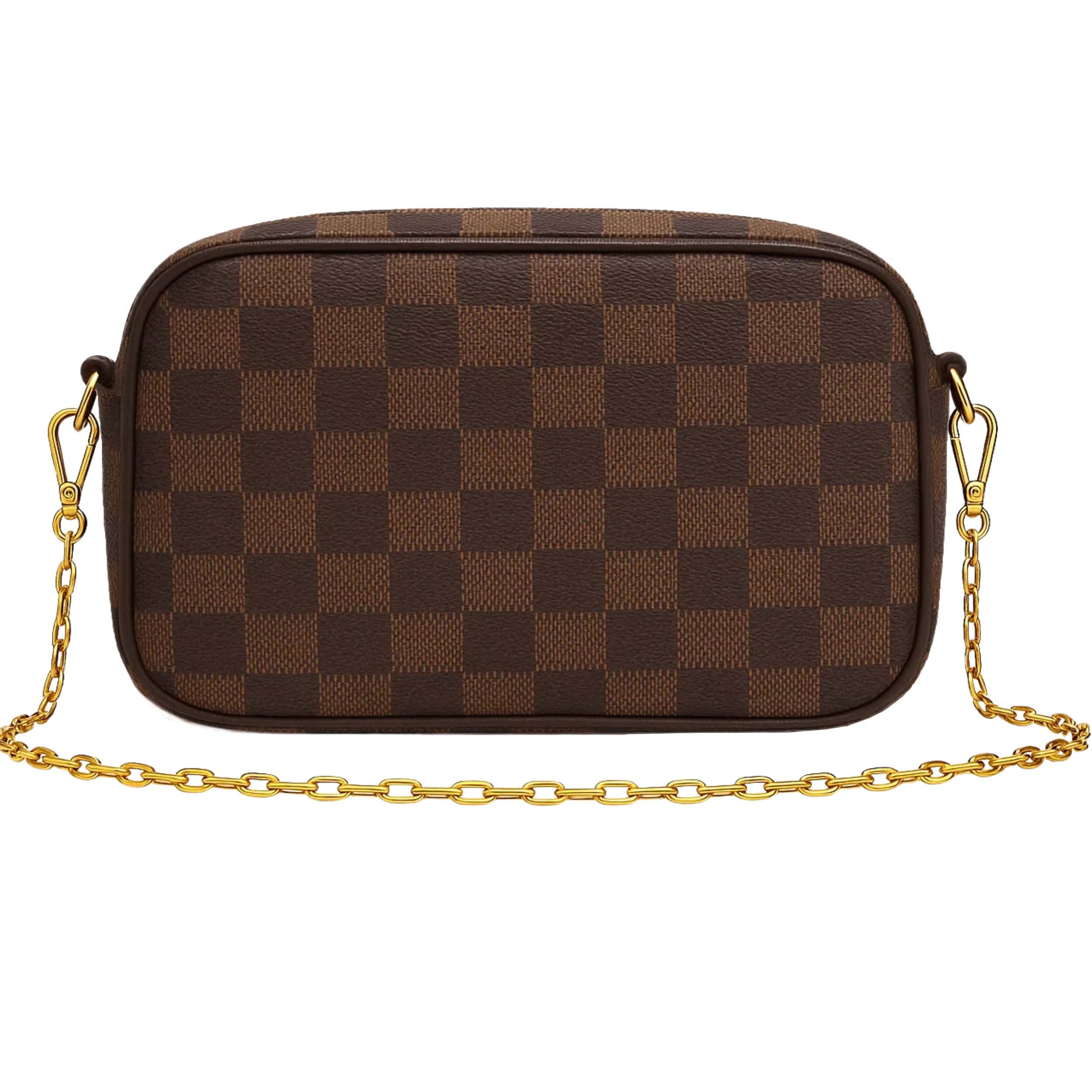 Buy Checkered Crossbody Bag - Brown in Pakistan