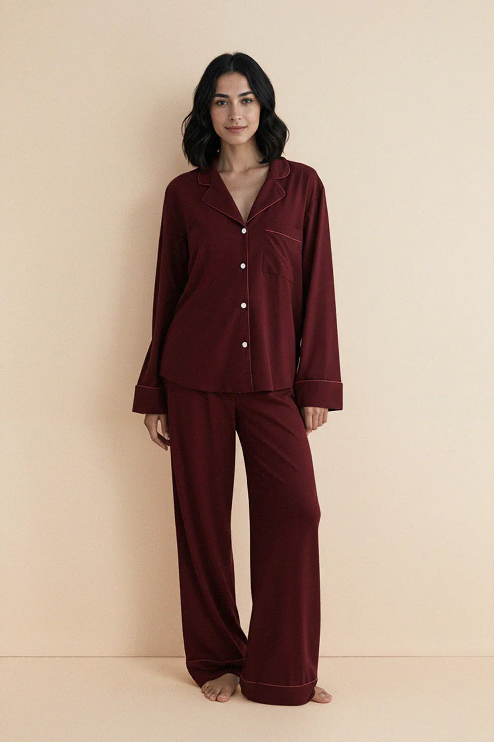 Buy Cloud Pajama Set - Maroon in Pakistan