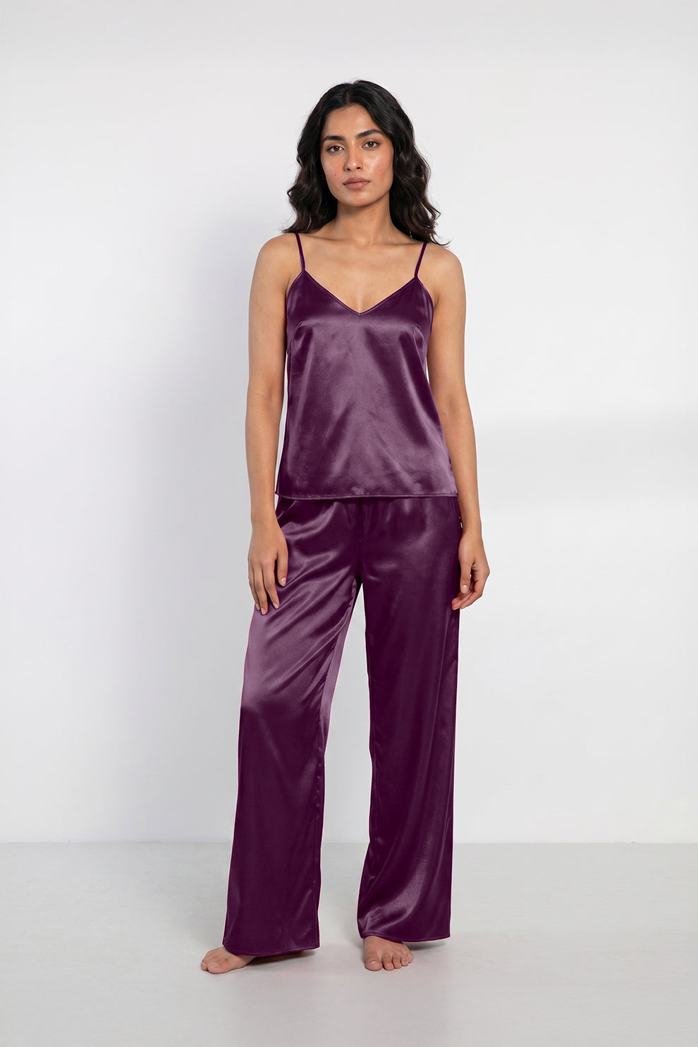 Buy Summer Cami Silk Sleeveless - Purple in Pakistan