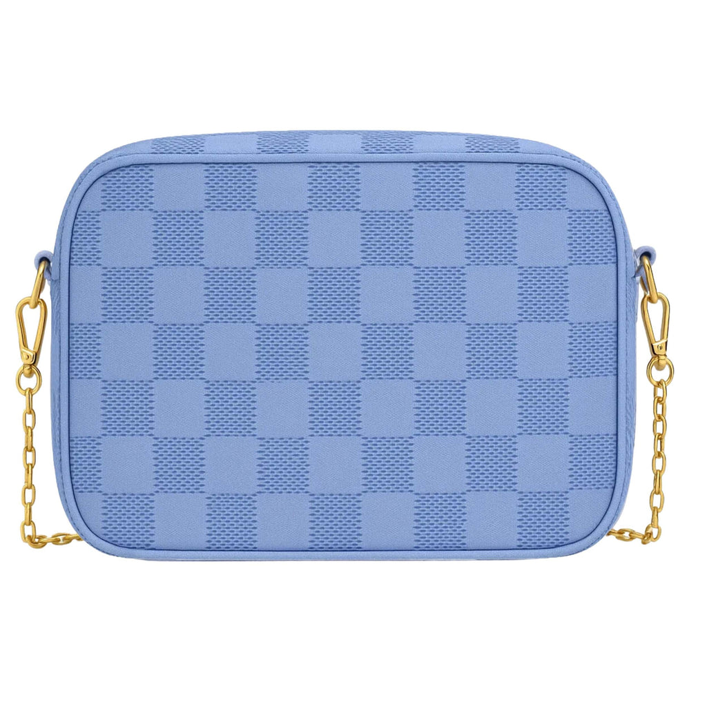 Buy Checkered Crossbody Bag - Sky Blue in Pakistan