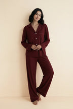 Buy Cloud Pajama Set - Maroon in Pakistan