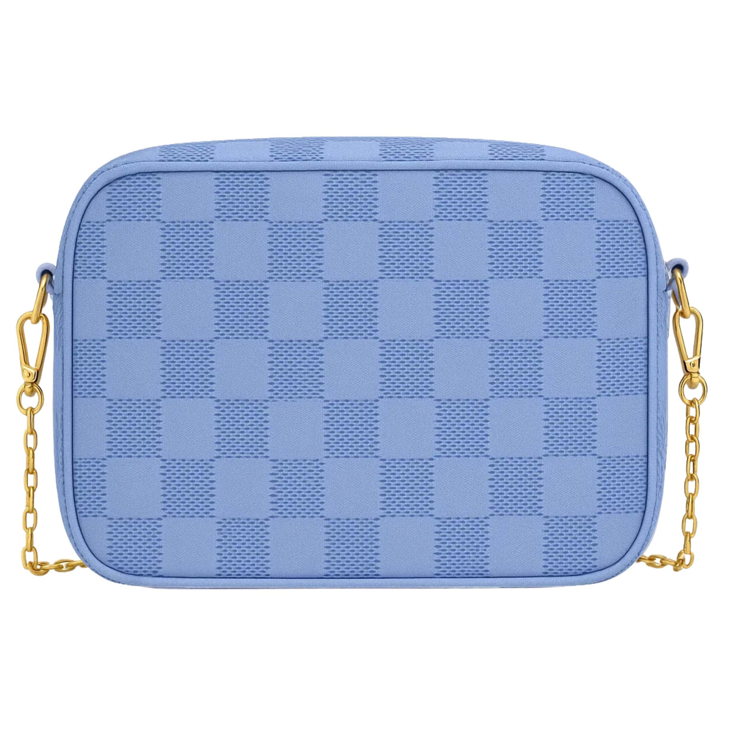 Buy Checkered Crossbody Bag - Sky Blue in Pakistan