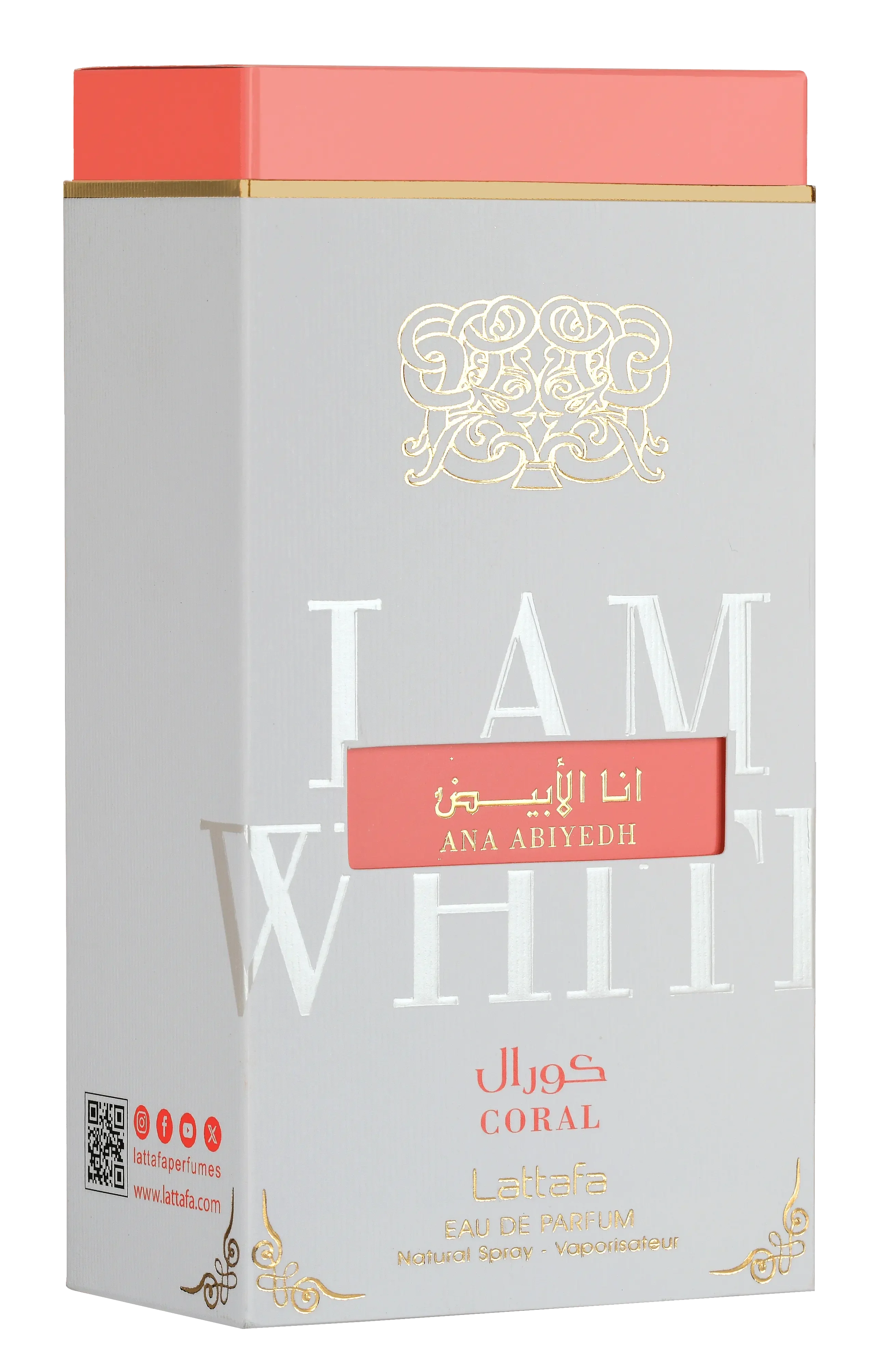 Buy Lattafa Ana Abiyadh Coral EDP 100Ml in Pakistan