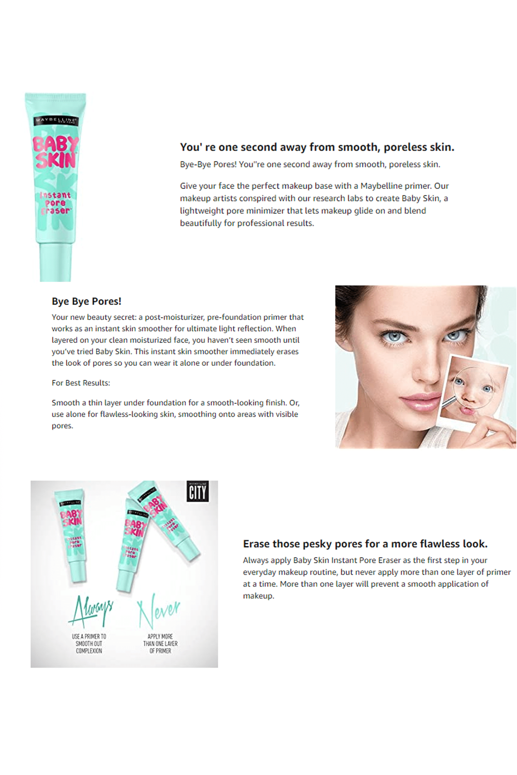 Buy Maybelline Baby Skin Instant Pore Eraser Prime in Pakistan