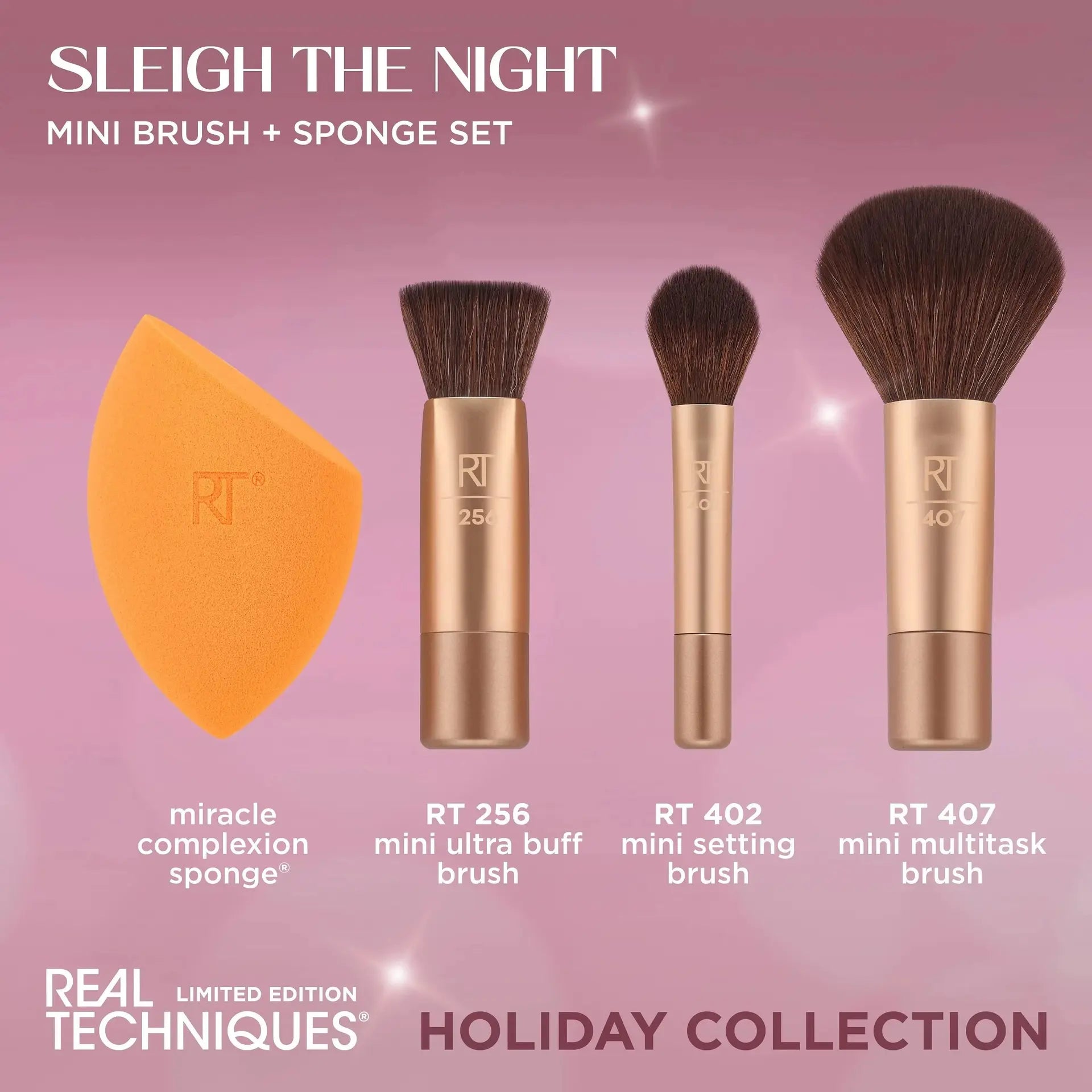Real Techniques Sleigh The Night Mini Brush and Sponge Pack