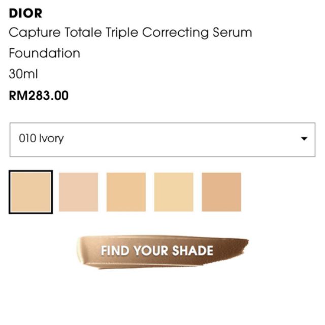 Buy Dior Capture Totale Triple Correcting Serum Foundation - 010 Ivory in Pakistan